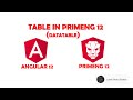 Table | Datatable in Primeng 12