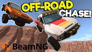 NEW Off-Road Truck Mod Chases & Crashes! - BeamNG Gameplay & Crashes - Truck jumps & Stunts