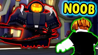 NOOB RESTARTS and COMPLETES Halloween Event UNDER 24 HOURS in Roblox Pull A Sword..