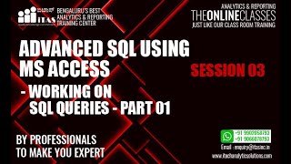 SQL USING MS ACCESS | SESSION 03 | SQL QUERY PART 1