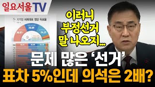 문제 많은 '선거'... 표차 5%인데 의석은 2배?