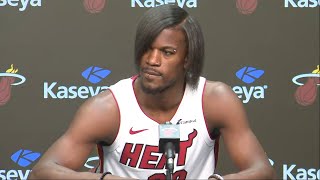 [FULL] Jimmy Butler shows off new hairstyle at Miami Heat's media day 🤣 | NBA on ESPN