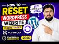How to Reset WordPress Website in Hostinger  Easy Step by Step Tutorial 2026