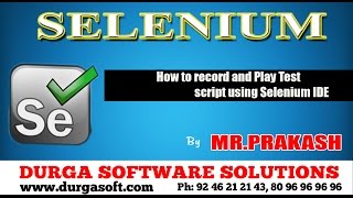 How to record and Play Test script using Selenium IDE