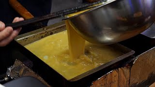 flying fish roe egg rolled omelet / 날치알 계란말이 / taiwanese street food