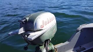 1952 Johnson QD-13 10hp Outboard Motor Lake Run