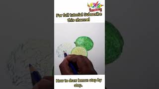 how to draw and colour lemon || step by step || realistic