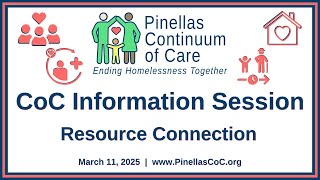 Pinellas CoC Info Session - Resource Connection