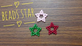 DIY How to make beads star/ star keychain/ christmas decoration