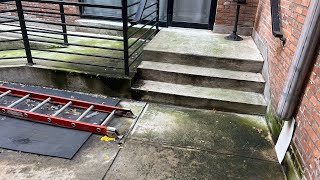 cleaning a very dirty patio  in manhattan(limpiando patio muy sucio en manhattan)#viral #youtube #ny