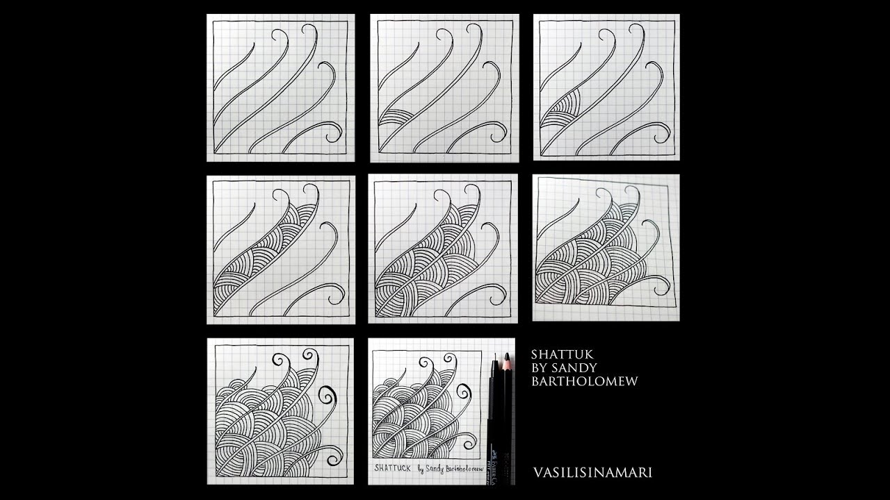 Vasilisinamari Zentangle Tutorial Pattern Shattuck Youtube
