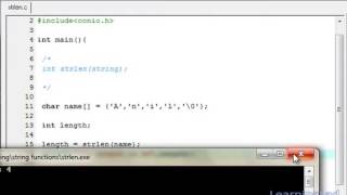 48 C Programming Language Video Lectures for Beginners strlen Function with Example