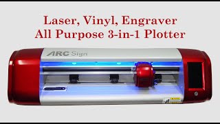 Laser Vinyl Engraver All Purpose 3 in 1 Plotter Cutter