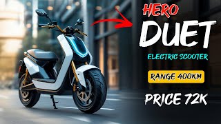 HERO DUET ELECTRIC SCOOTER 🚀 | 400KM Range 🛣️ | Price Just ₹72K 💰