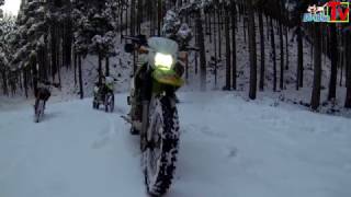 ごれが【－2℃】本当のオフロードバイク雪中林道ツーリング！ナイト雪中行軍