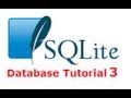 SQLite Tutorial 3 : Working with important SqLite Queries (SELECT, INSERT, DELETE, UPDATE,WHERE...)