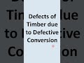 Defect in timber / Defect in wood / Types of Defect in timber / Causes of Defect in timber / Timber