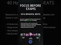 40 Hz Binaural Beats for INTENSE FOCUS 🧠 Before Exams