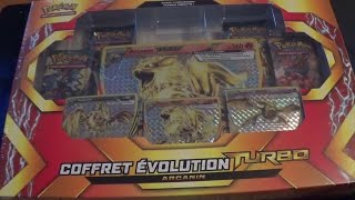 Unboxing Box 2017 Arcanin, Evolution Turbo, Pokemon Cards