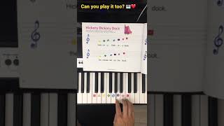 Hickory Dickory Dock Piano Lesson for Kids - Easy Pian Notes