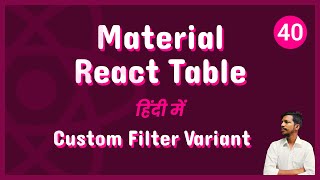 Material React Table v2 - Custom Column Filter - [40]