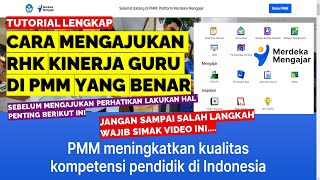 CARA MENGAJUKAN RHK KINERJA GURU DI PMM YANG BENAR