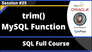 SQL - Part 25 - trim() MySQL String Function