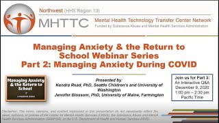 Part 2: Anxiety & School - Managing Anxiety During COVID