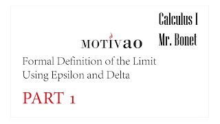 Calculus - Definition of Limits Part 1 - Epsilon and Delta