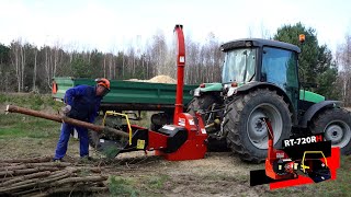 RT-720RH Zrębkowanie/ drzew po przecince lasu :) rębak z niezależną pompą hydrauliczną :)!