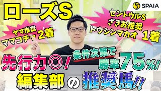 【ローズステークス2024 推奨馬】先行力生きる舞台、条件次第で勝率75%データ該当で確勝級！　SPAIA編集部の推奨馬を紹介（SPAIA）