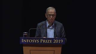 N. R. Narayana Murthy announces the winner of the Infosys Prize 2019 in Humanities