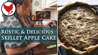 Cast Iron Baking | Skillet Apple Cake with Lemon Drizzle