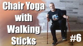 Chair Yoga with Walking Sticks #6