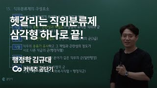 [커넥츠 공단기]헷갈리는 직위분류제 삼각형 하나로 끝!