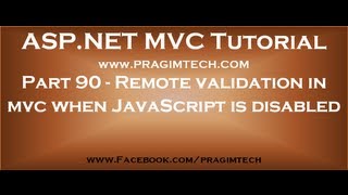 Part 90 Remote validation in mvc when javascript is disabled