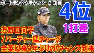 渋野日向子が7バーディー猛チャージ！トップ古江彩佳と1打差4位、全英以来3年ぶりのVチャンス到来【米女子ゴルフ】