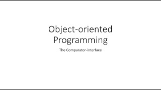 Demonstrating the Comparator-interface in Java