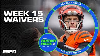 Week 15 Waivers: Getting you ready for your Fantasy Playoffs | Fantasy Focus 🏈