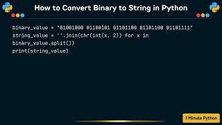 How to Convert Binary to String in Python