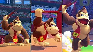 Mario & Sonic at the Olympic Games Tokyo 2020 - All Characters Javelin Throw Gameplay