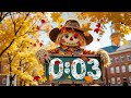 5 minute scarecrow countdown timer with relaxing music