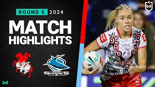 NRLW 2024 | Dragons v Sharks | Match Highlights