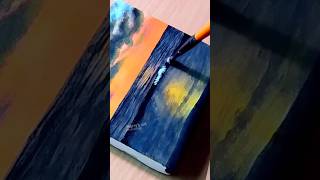 ✨Easy ocean landscape painting|acrylic scenery drawing🎨🖌#art#painting#shorts#drawing#scenery#short