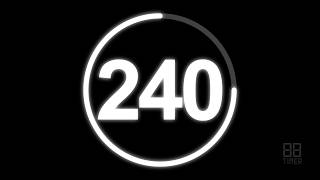 240 Second Countdown Timer with clock Ticking sound & Finish alarm beep #timer #clock #countdown