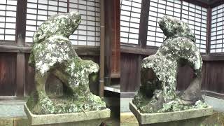 30秒の心象風景24036・崩落した狛犬～高砂神社～