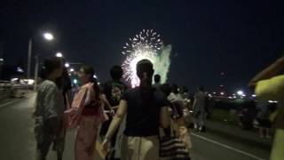 2016年足利花火大会（足利市駅から打ち上げポイント近くまで歩く）