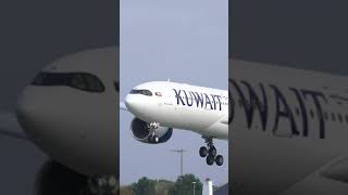 Kuwait Airways First A330neo Flight Into Manchester Airport #kuwaitairways  #shorts #a330neo #a330