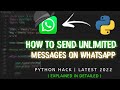Send unlimited messages in Whatsapp in 1 sec 😎 New python hack part 2 - latest 2022 #hacker #python