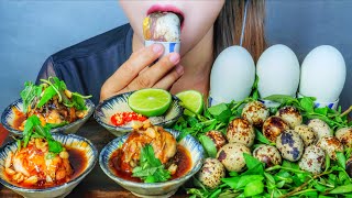 ASMR Balut - Duck Embryo and quail Embryo (EXOTIC FOOD) EATING SOUNDS | LINH-ASMR